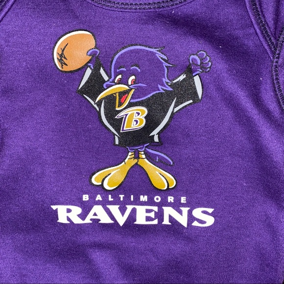 NFL Team Apparel Baltimore Ravens Baby One Piece Bodysuit 3 Pack 3-6 mos - Picture 2 of 4